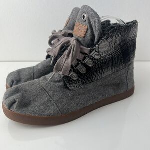 Toms Highland Botas Flannel Fleece Bootie Size 6